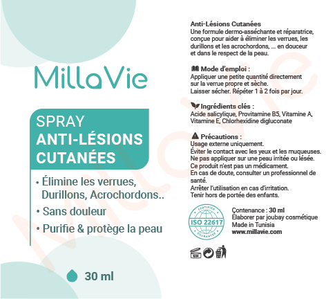 MillaVie Spray Anti-Lésions Cutanées 30ml